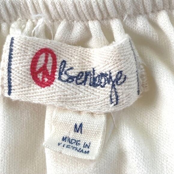 Olsenboye White Ruffled Chiffon Black Lace Detail Sleeveless Tunic Blouse Mini M - Picture 4 of 5